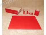 Leather Office Supply Red